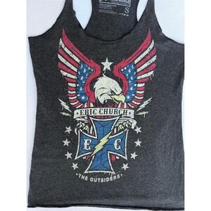 Eric Church Official Product Racerback Tank‎ Top Small Distressed Graphic Tee